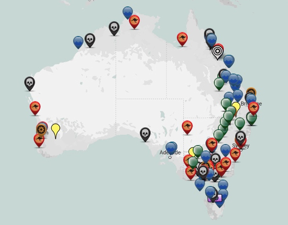 Australian Pesticide Contamination Map